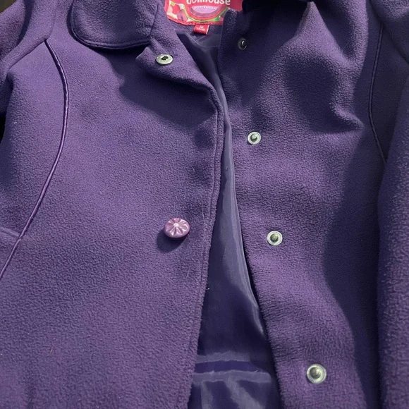 Dollhouse Kids Vibrant Purple Pea Coat - Picture 3 of 4